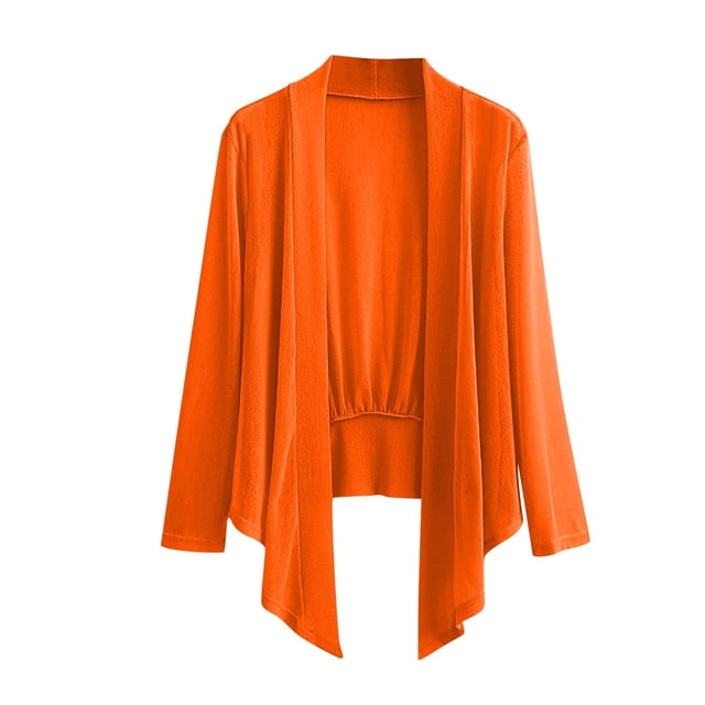 vdgthytj Womens Cardigan Lightweight Long Sleeve Open Front Mesh Tops Plus Size Casual Solid Color Cardigan