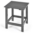 thumbnail image 1 of Costway Patio 15" End Side Coffee Table Square Wooden Slat Garden Deck Gray, 1 of 10
