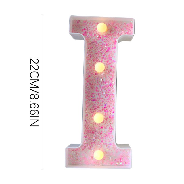 JilgTeok 1 Packs Colorful Light Up Letters LED Letter Lights for Proposal Statement Birthday Party Wedding Home Bar Decoration Scene Decorative Light Clearance