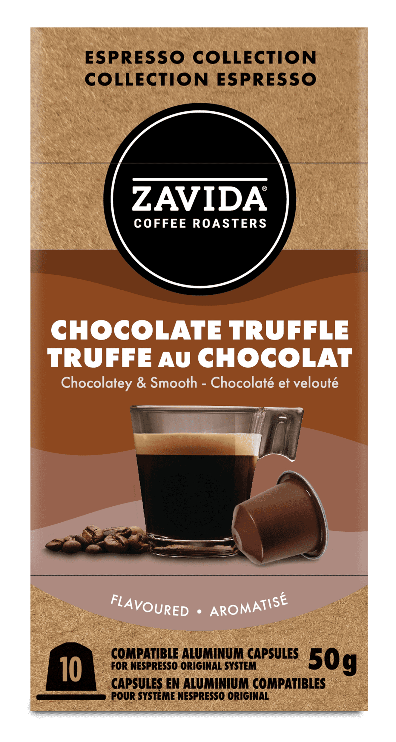 Zavida Chocolate Truffle Dark Roast Espresso Capsules (10)