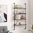 thumbnail image 2 of Costway 1 PCS 4-Tier Wall-mounted Ladder Shelf Display Bookshelf with Heavy-duty Metal Frame, 2 of 10