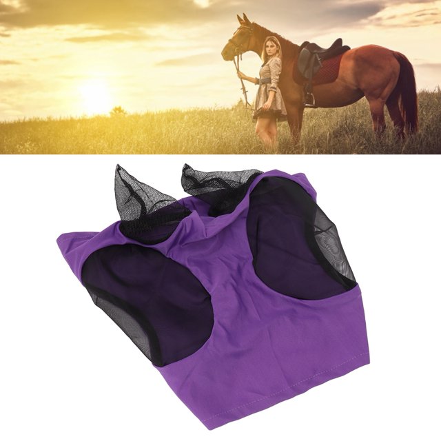 Horse Horse Mesh Fly Breathable Elastic Horse Face with Ears Protection Riding Equestrian Equipment
