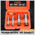 thumbnail image 3 of 5-Pack NPT Pipe Set Thread Forming s Threads 3/4" 1/2", 3 of 8
