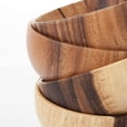 thumbnail image 4 of Wooden Bowl For Fruits And Cereal Hollowed Solid Tableware Rice And Soup Bowl 1pc Wooden Serving Dish For Kitchen Home Dining, 4 of 7