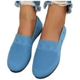 thumbnail image 3 of HBFAGFB Chaussures Décontractées pour Femmes Confortables et Simples à Semelle Plate à Enfiler Femmes Bleu Taille 37, 3 of 8