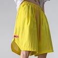 thumbnail image 4 of Gspmoly Mens Workout Shorts, Men'S Wide-Leg Style Solid Color Drawstring Pocket Drying Casual Work Shorts. Mens Running Shorts up to 65% Off Yellow XXXXXL, 4 of 4
