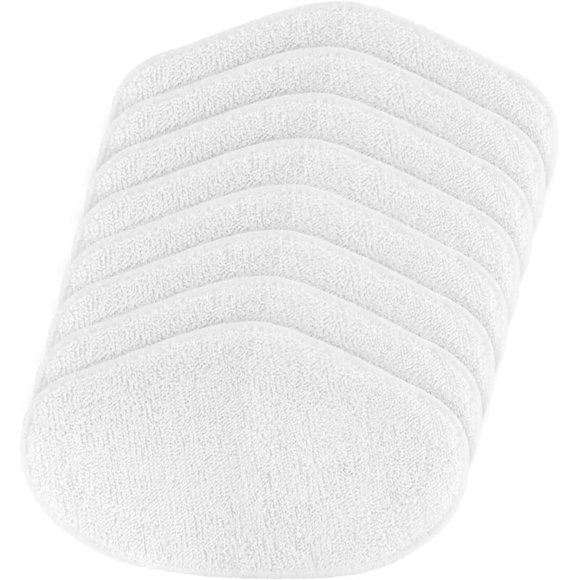 Washable replacement mops for Polti Vaporetto Vaporforce brush for all surfaces, pack of 8