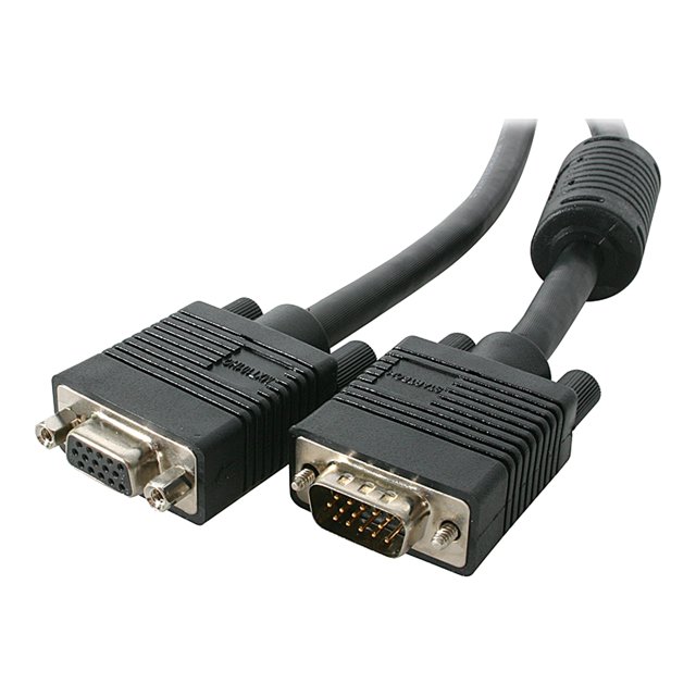 StarTech.com 6 ft Coax High Resolution VGA Monitor Extension Cable - HD15 M/F - 6ft VGA Extension Cable (MXT101HQ) - VGA extension cable - HD-15 (VGA) (M) to HD-15 (VGA) (F) - 6 ft - molded - for P/N: DP2VGAMM6, DP2VGAMM6B, HD2VGAMM6, ST1212T, ST122PROEU, ST124PROEU, SV231USBLC