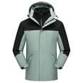 thumbnail image 1 of Pisexur Vestes pour Hommes Manteaux Confortables pour Hommes Unisexe à Capuche Manches Longues Patchwork Fermeture Éclair Coquille Rigide Molleton Randonnée Vêtement d'Extérieur Manteau Vert Armée,G, 1 of 7