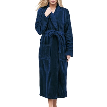 Kcodviy Robes pour Femmes Longues Peignoir Femme Peignoir en Coton Peignoirs pour Femmes Châle Enveloppant avec Poches Peignoir Femme Grande Taille Peignoirs avec Capuche Peignoirs pour Femmes
