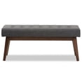 thumbnail image 3 of Baxton Studio Elia Button Tufted Bedroom Bench in Dark Gray, 3 of 7