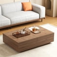 thumbnail image 1 of NessCarsti Walnut Elegance Collection Table Basse Moderne, MDF, Noyer / Brun, 1 of 11