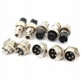 thumbnail image 1 of 5pcs Aviation Plug 4-Pin 16mm GX16-4 Metal Male Female Panel Connector Socket, 1 of 1