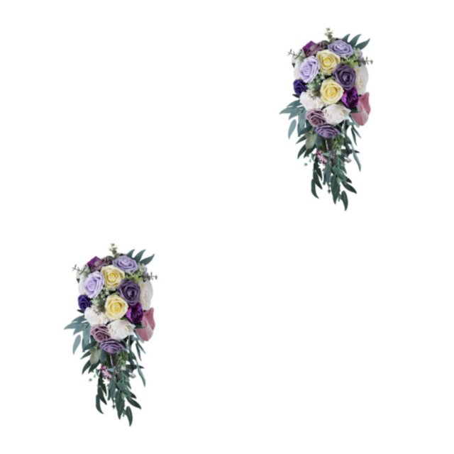 Maytalsory Wide Application Artificial Flower Realistic Appearance Low Maintenance Vintage purple 2Set