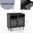 thumbnail image 3 of Costway Kitchen Buffet Sideboard Organizer Liquor Bar Cabinet withWine Rack & Sliding Door, 3 of 10