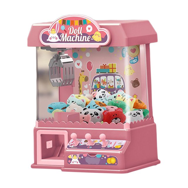 Doll Machine Vending Machine Toy Prize Dispenser Manual Practical Candy Grabber Red