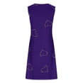 thumbnail image 5 of Penkiiy Robes de Printemps pour Femmes 2024 Décontractées Imprimées Amples Couleur Unie Col Rond Tempérament Élégantes Robes Dos Nu m Violet, 5 of 5
