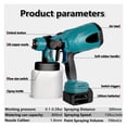 thumbnail image 3 of 800ML Electric Spray Gun Handheld Cordless High Power Electric Paint Sprayer Spray Gun Spraying For 18V Battery ,Easy to Use, 3 of 7