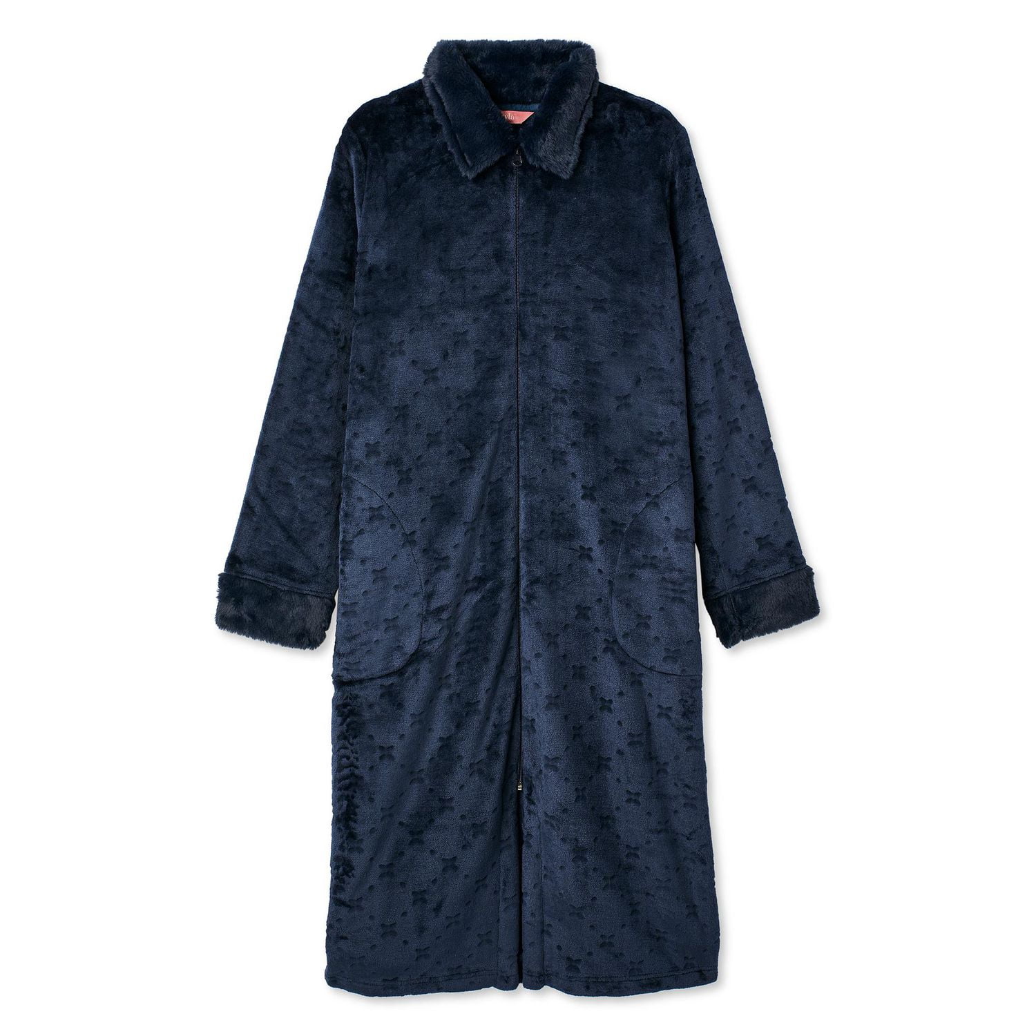 Robe de chambre en supermink zippée sur la longueur Iyla pour femmes