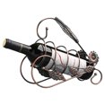 thumbnail image 1 of Wine Bottle Holder European Style Leaf Flower Iron Wine Rack Table Wine Stand, 1 of 8