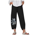 thumbnail image 1 of Birdeem Fashion Women Comfortable Printed Color Drawstring Leisure Pants Pockets Loose Pants, 1 of 1