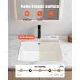 thumbnail image 3 of KFFKFF Undermount Bathroom Sink, 15.75 x 12.01 Inch Rectangular White Ceramic Vessel Sink with Overflow Hole, Under Counter Drop in Modern Lavatory Vanity Bath Wash Bowl Basin, 3 of 9