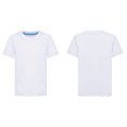 thumbnail image 1 of Ocealan Lot de 2 T-Shirts à Col Rond à Manches Courtes pour Garçons et Filles, Couleur Unie, Été, Décontracté, Coton, Hauts Tee 2-12 Ans Blanc 7-8, 1 of 6