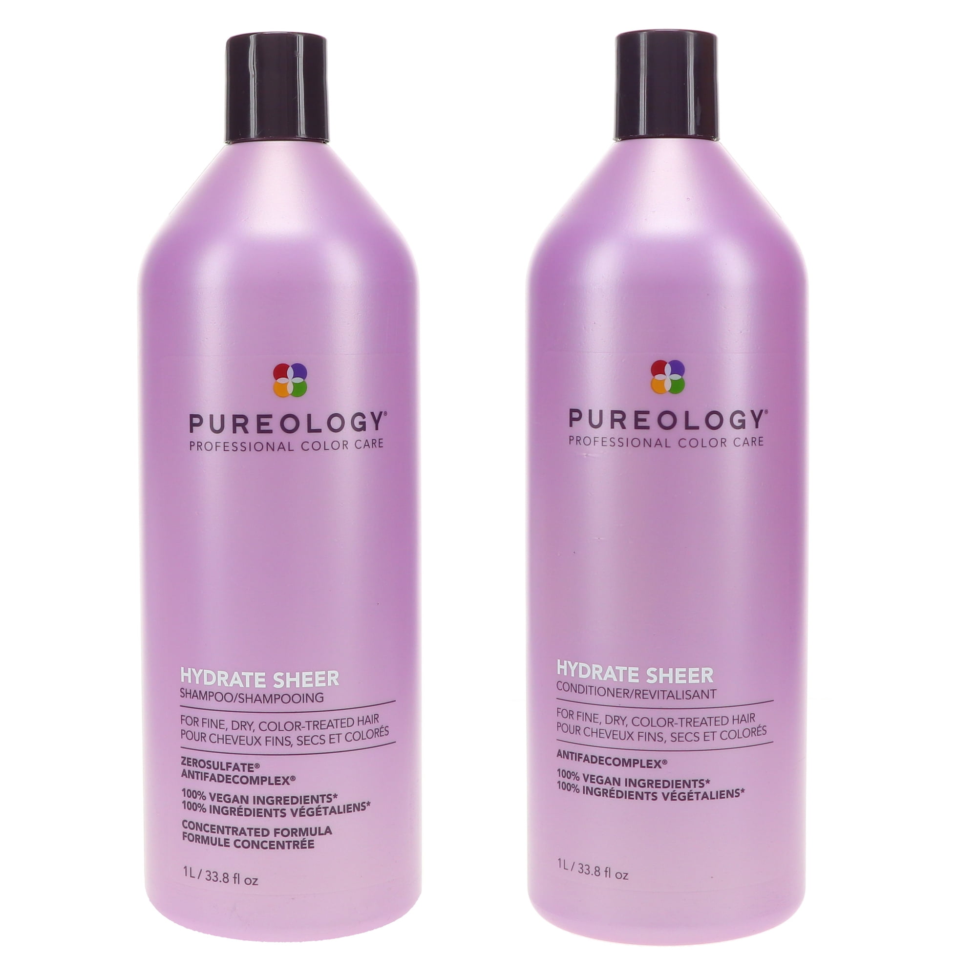 Pureology Hydrate Sheer Shampoo 33.8 oz & Hydrate Sheer Conditioner 33.8 oz Combo Pack