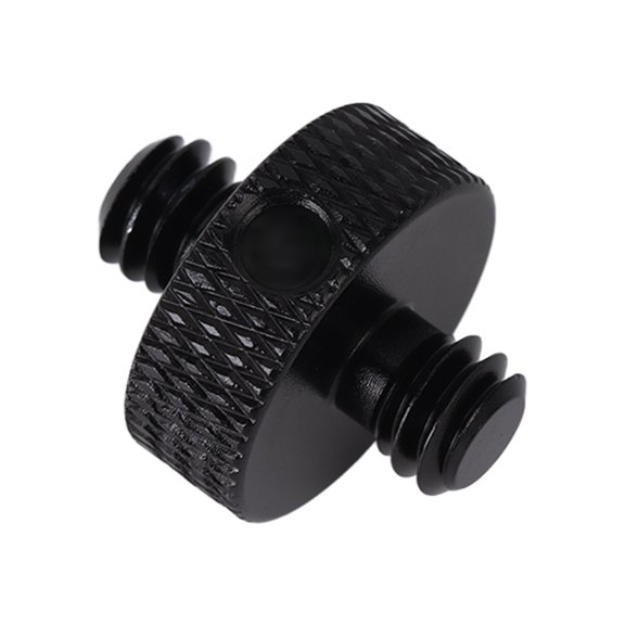 Adaptateur de Vis pour Caméra 1/4 Po, Support, Alliage d'Aluminium, Trou Rond 3,5 mm, Oxydation Anodique, Adaptateur de Vis pour Caméra pour Cage de Caméra, Noir, Argent