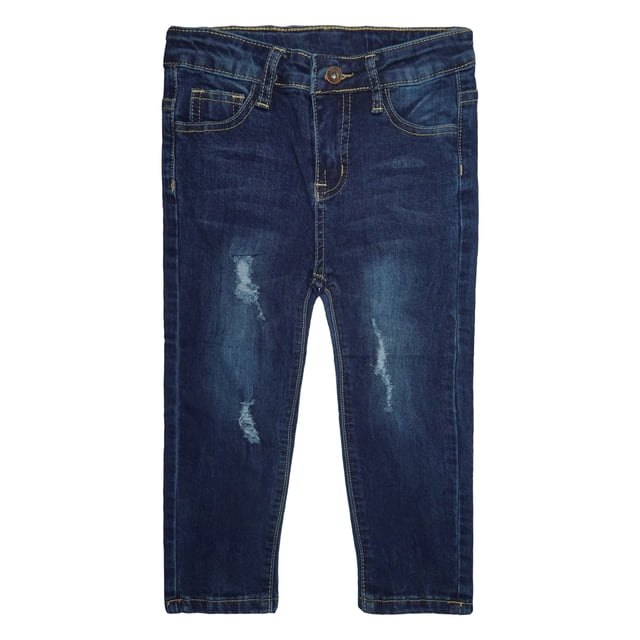 KIDSCOOL SPACE Big Boys Jeans,Elastic Band Inside Ripped Stretchy Soft Slim Denim Pants