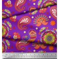 thumbnail image 3 of Soimoi polyester Crepe Fabric Mandala & Paisley Ethnic Printed Fabric 1 Yard 42 Inch Wide, 3 of 3