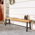 thumbnail image 1 of Costway 63" Long Outdoor Acacia Wood Bench Seats up to 3 Persons for Garden Porch, 1 of 10