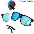 thumbnail image 3 of WWS-3 Pcs Lunettes de Soleil pour Hommes Polarisées Carrées pour Course en Plein Air Golf Conduite Pêche Voyage, 3 of 4