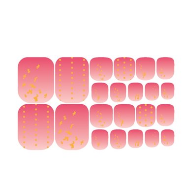 XZNGL Nail Stickers Stick on Nails Waterproof Cute Toe Nail Stickers 22 Stickers Summer Fashion Manicure Foot Stickers