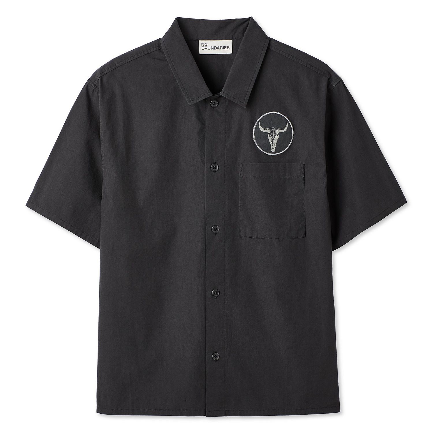 No Boundaries Men's Short Sleeve Mechanic Shirt