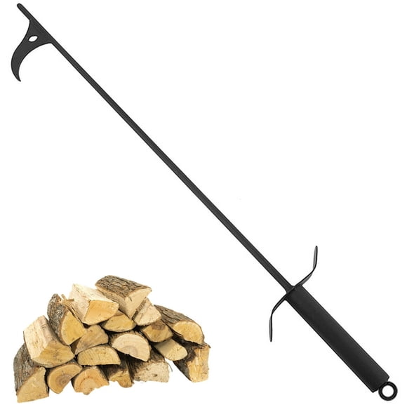 EIGTHTAIL Fire Pit Poker 40-inch Extra Long Heavy Duty Wrought Steel Fire Poker Solid Steel Campfire Poker Black Fire Poker Stick Portable Outdoor Fire Poker for Fireplace Camping Fire St