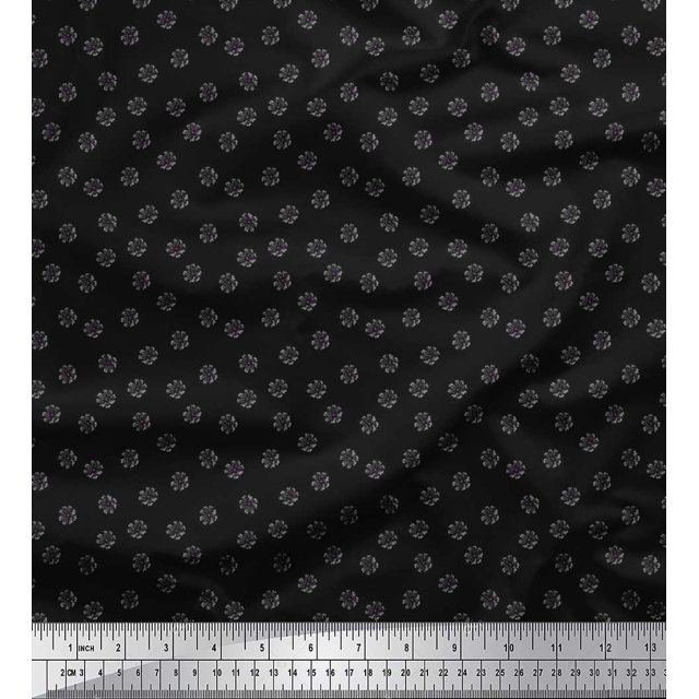 Soimoi Rayon Fabric Cosmos Floral Print Fabric by Yard 42 Inch Wide