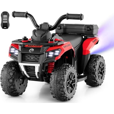 OLAKIDS VTT pour Enfants avec Fonction de Pulvérisation, Télécommande, Coffre de Rangement, Jouet Électrique 6 V à Chevaucher pour Tout-Petits