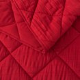 thumbnail image 4 of JML Ensemble de Couette Taille Simple 2 Pcs - 480GSM Texture Froissée Design Carré, Bourgogne, 4 of 5