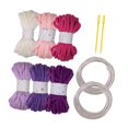 thumbnail image 4 of HILABEE 6 Pieces Knitted Yarn Handcrafting 5M Colorful Cushion Home Decor Craft Yarn A, 4 of 9