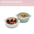 thumbnail image 3 of Melii Silicone Suction Bowls, 2 Pack - Mint & Ivory, 3 of 7