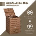 thumbnail image 4 of Outsunny Bac à Compost de 120 Gallons, Grand Composteur avec 80 Évents, Brun, 4 of 10