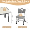 thumbnail image 1 of GloryStar Height Adjustable Kids Table and 6 Chairs Set - Graffiti Desktop, Easy-to-Clean Arts & Crafts Table with Non-Slip Legs, Detachable Storage Box for Daycare, Classroom, and Home, 1 of 8