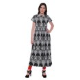 thumbnail image 1 of Moomaya Robe Tunique à Fente avant pour Femmes, Manches Courtes, Kurti Imprimée, Tenue d'Été, 1 of 5