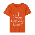 thumbnail image 4 of EGNMCR Shirts Easter Chemises pour Femmes Chemises Imprimé de Pâques pour Femmes Lettrage de Pâques Imprimé Col Rond Haut à Manches Courtes Haut/chemise à Manches Courtes Col Rond T - pour Femmes, 4 of 5