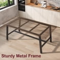 thumbnail image 3 of 71 Inch Rectangular Dining Table for 6-10 People, Modern Kitchen Table with Adjustable Feet, for Kitchen, Dining Room, Living Room, Gray, 3 of 8