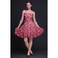 thumbnail image 4 of Bimba Robe Cocktail au-Dessus du Genou Smockée Florale pour Femmes Robe d'Été Fluide-TTG, 4 of 5