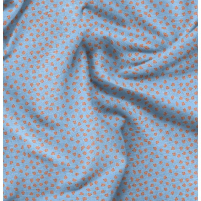 Soimoi Blue Rayon Fabric Shells Ocean Print Sewing Fabric Yard 56 Inch Wide