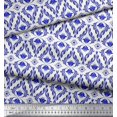 thumbnail image 2 of Soimoi Viscose Chiffon Fabric Ogee Damask Fabric Prints By Yard 42 Inch Wide, 2 of 5