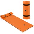 thumbnail image 1 of Costway 3-Layer Tear-proof Water Mat Floating Pad Island Water Sports Relaxing Orange, 1 of 9